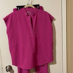 electric orchid figs scrubs